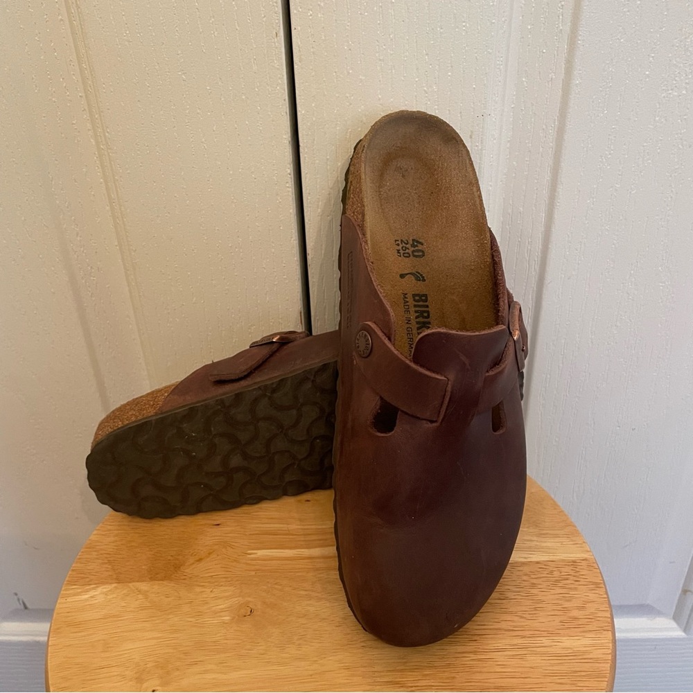 Birkenstock Boston Oiled Leather Clogs, EU 40, US 9